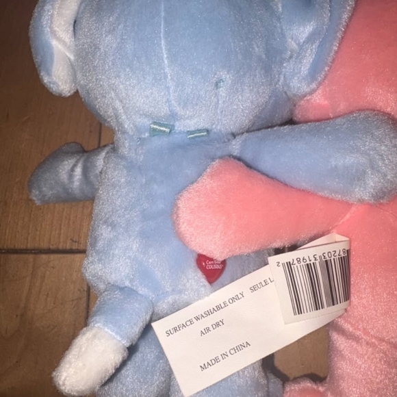 Care Bears Pink and Blue Plush Duo Cheer Bear Loyal Heart - Picture 8 of 9